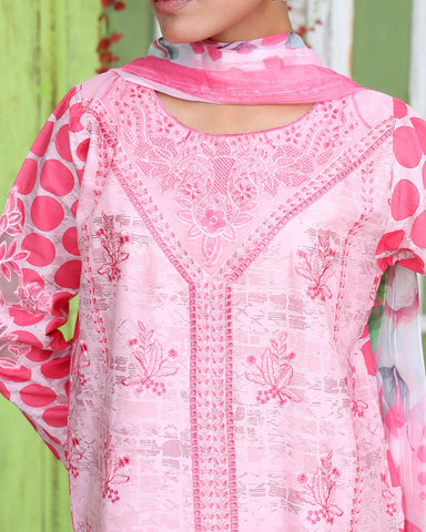 Designer Three Pieces | Polka Dots | Cambric