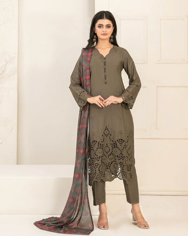 Designer Three Piece | Embroidered - Luxury Riyana | Premium Lawn
