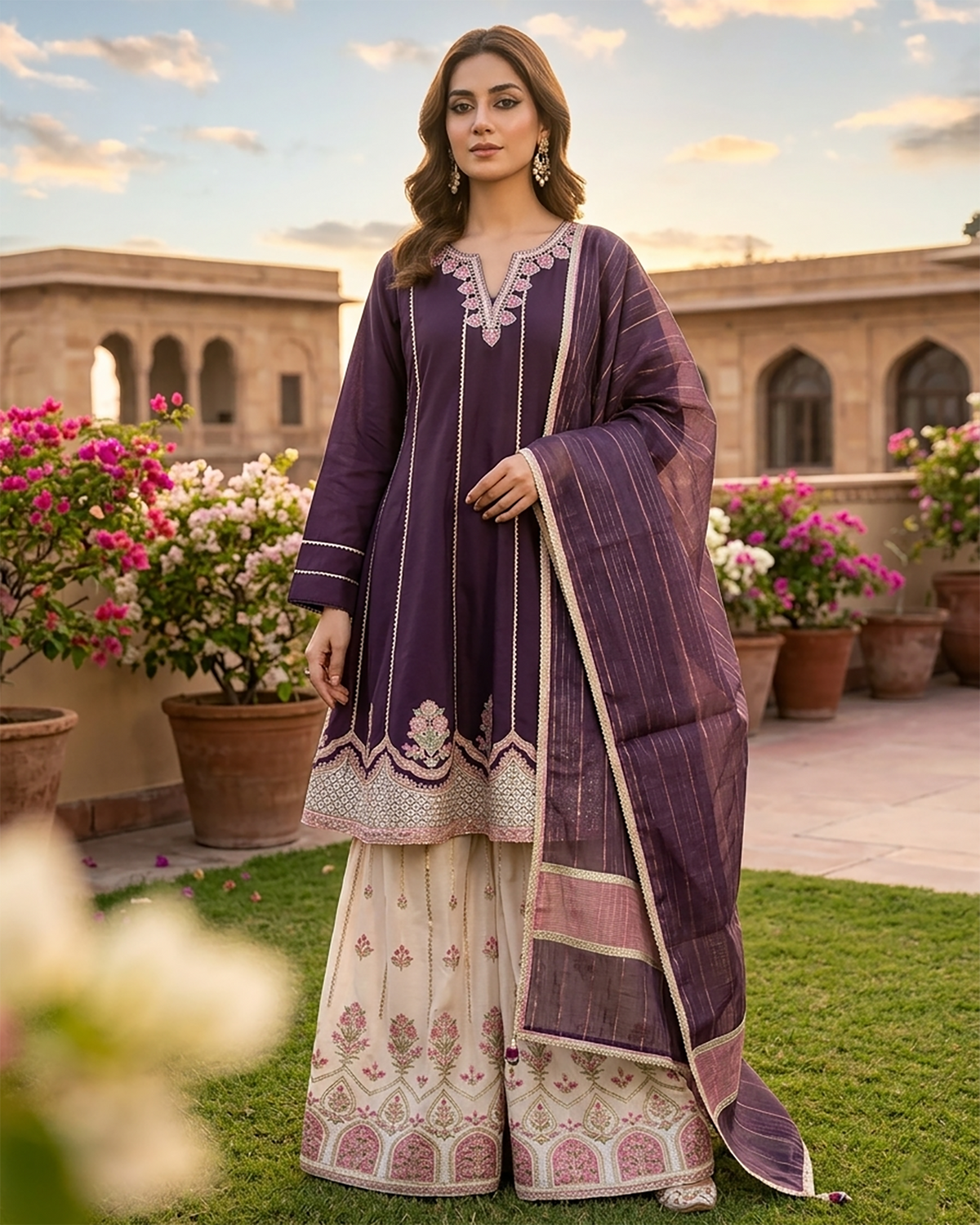 Designer Three Piece | Embroidered - Naqash-E-Zulekha | Premium Lawn