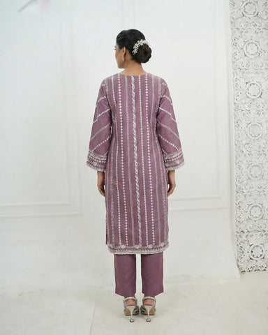 Designer Three Piece | Gown/Inner - Madhubala | Premium Winter Self Cotton