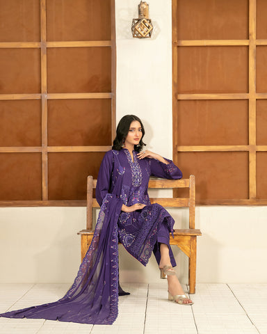 Three Piece Formals | Embroidered - Zarla - Eid Special | Premium Lawn