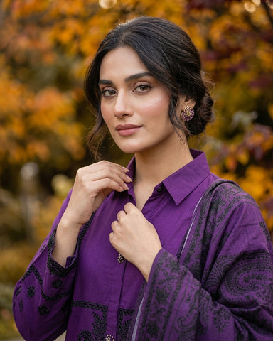Zarmina - Embroidered - Premium Winter Cotton