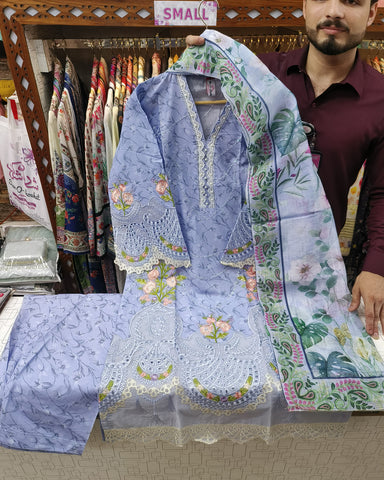 Designer Three Pieces | Roop-VI | Soft Print Cotton Lawn