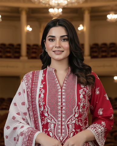 Three Piece Formals | Embroidered - Chanda - Eid Special | Premium Cotton Lawn