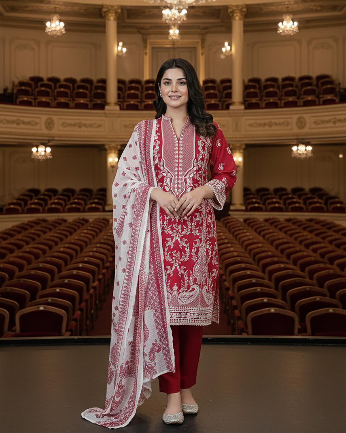 Three Piece Formals | Embroidered - Chanda - Eid Special | Premium Cotton Lawn