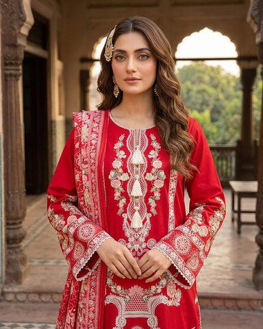 Marwa - Embroidered - Premium Winter Cotton