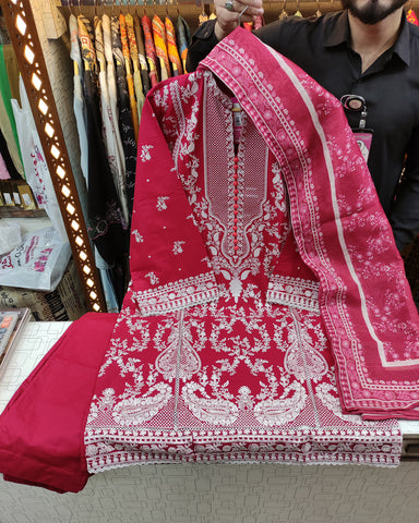 Three Piece Formals | Embroidered - Chanda - Eid Special | Premium Cotton Lawn