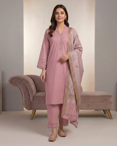 Nayyab - Embroidered Solids - Karandi / Ayudia Fabric