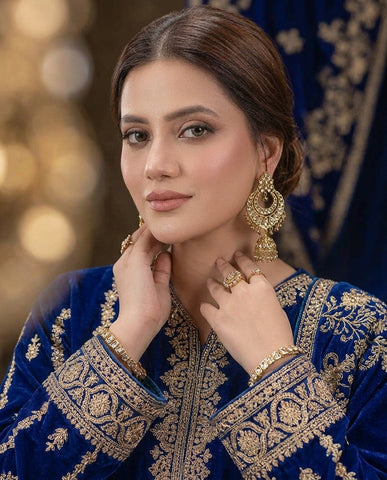 Sham-E-Khas - Embroidered - Luxury Micro 13000 Falcon Velvet