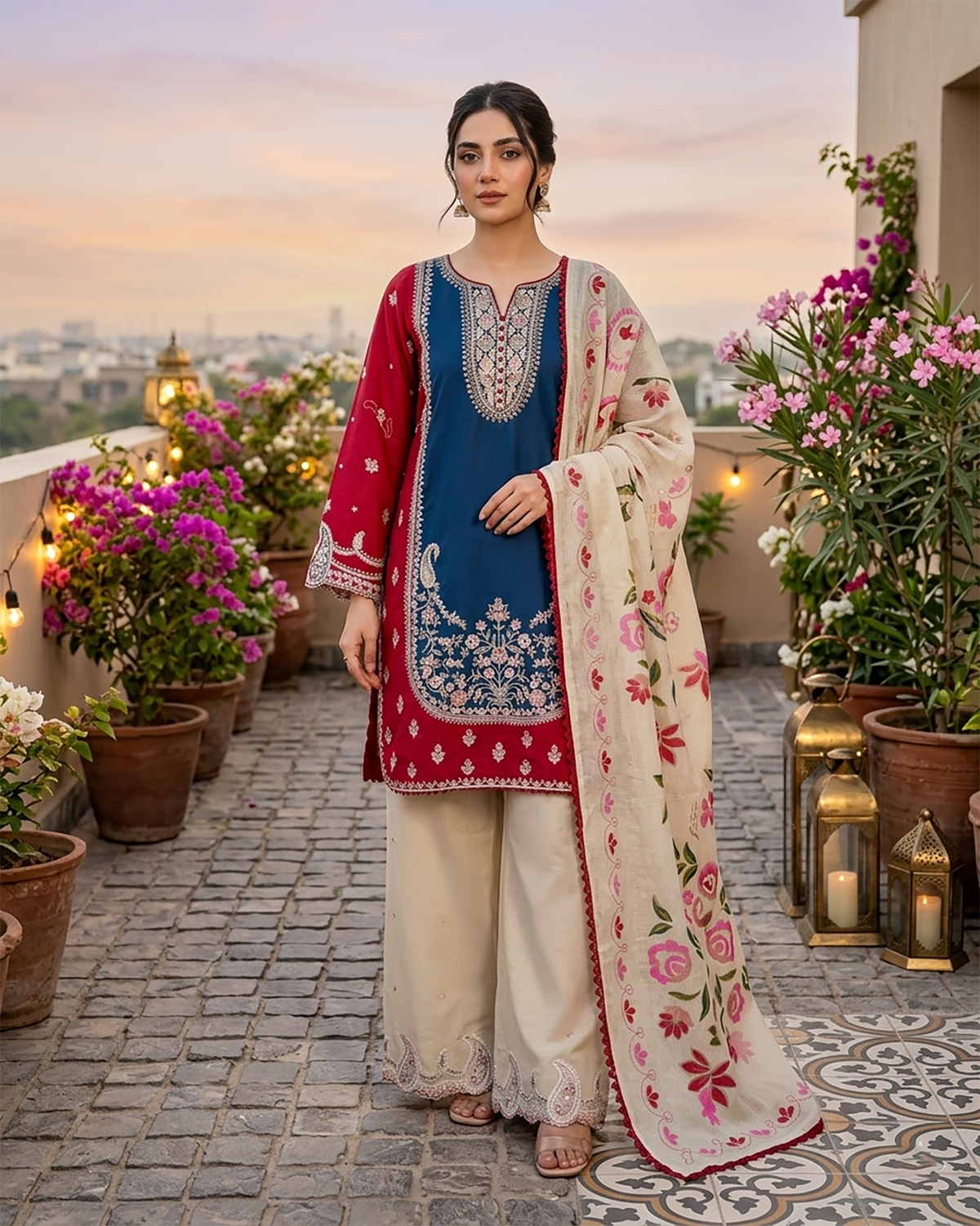 Designer Three Piece | Rozana Embroidered Series | Premium Lawn