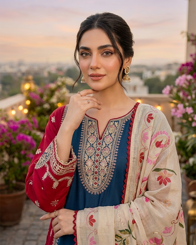 Designer Three Piece | Rozana Embroidered Series | Premium Lawn