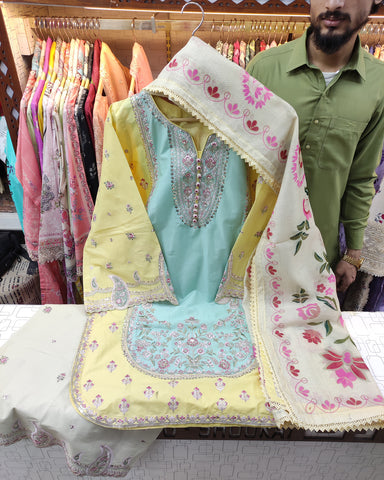 Designer Three Piece | Rozana Embroidered Series | Premium Lawn
