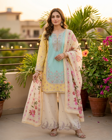 Designer Three Piece | Rozana Embroidered Series | Premium Lawn
