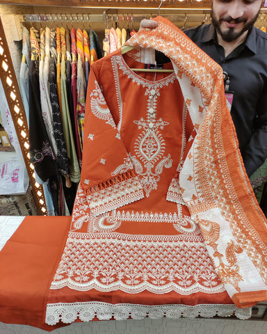 Three Piece Formals | Embroidered - Khumaar - Eid Special | Premium Cotton Lawn