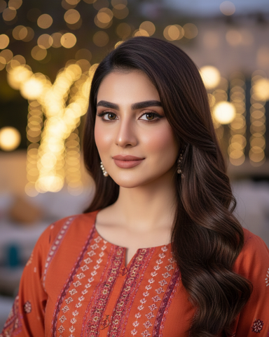 Designer Three Piece | Embroidered - Mushk | Premium Lawn Cotton