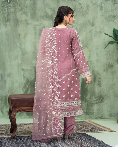 Three Piece Formals | Festive Embroidered - Samaya| Premium Organza