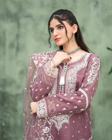 Three Piece Formals | Festive Embroidered - Samaya| Premium Organza
