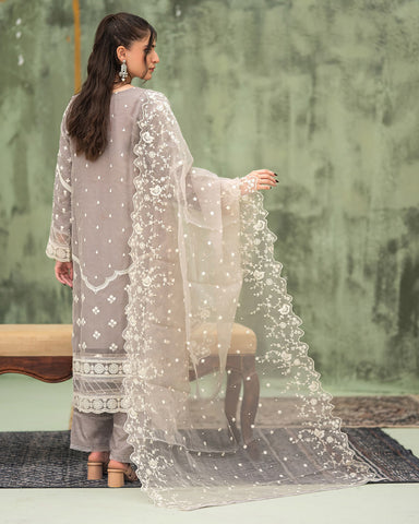 Three Piece Formals | Festive Embroidered - Samaya| Premium Organza