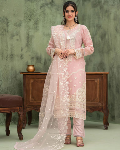 Three Piece Formals | Festive Embroidered - Samaya| Premium Organza
