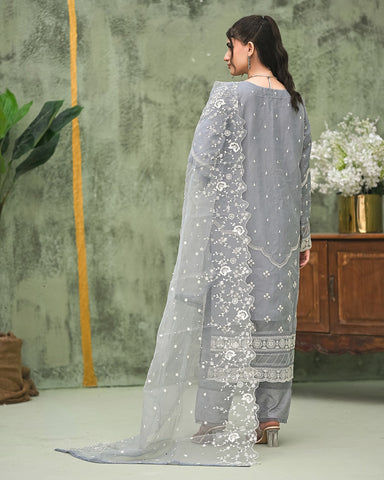 Three Piece Formals | Festive Embroidered - Samaya| Premium Organza