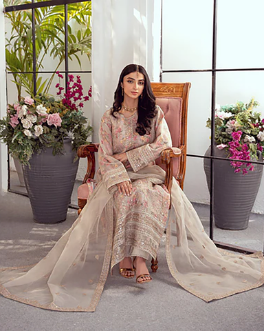 Three Piece Formals | Festive Embroidered - Seraphina | Premium Organza