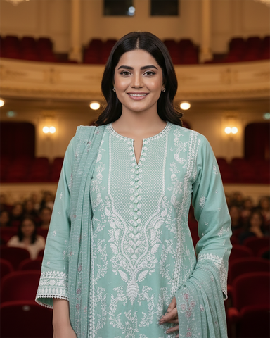 Three Piece Formals | Embroidered - Chanda - Eid Special | Premium Cotton Lawn