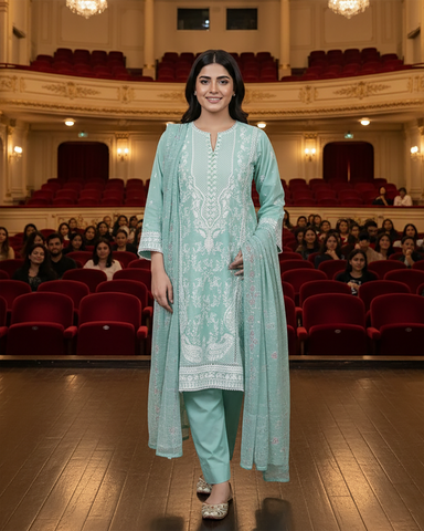Three Piece Formals | Embroidered - Chanda - Eid Special | Premium Cotton Lawn