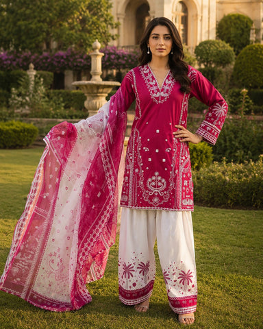 Malika-E-Sarma - Embroidered - Premium Winter Cotton