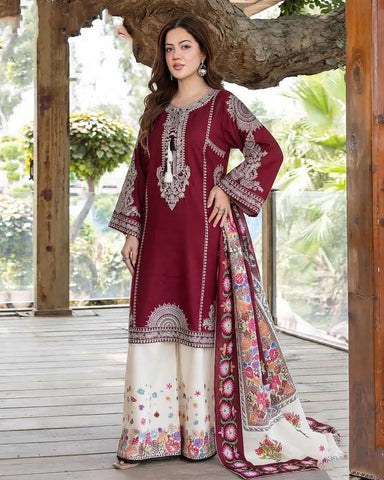 Sohni Kuri - Embroidered - Premium Dhanak