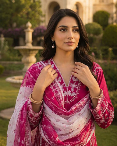 Malika-E-Sarma - Embroidered - Premium Winter Cotton