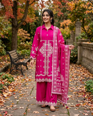 Zarmina - Embroidered - Premium Winter Cotton