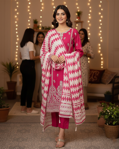 Designer Three Piece | Lyla Handwork - Eid Special | Summer Lawn
