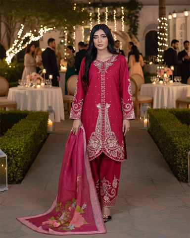 Three Piece Formals | Embroidered - Diva - Eid Special | Premium Cotton Lawn