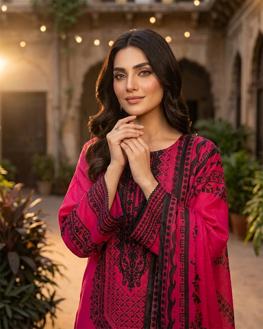Designer Three Piece | Embroidered - Luxury Juna Iconic | Premium Lawn