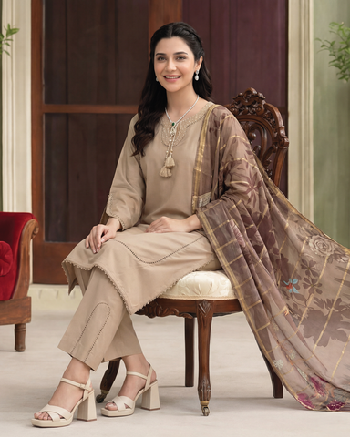 Digital Three Piece | Designer "Isola"- Eid Special | Premium Cotton Lawn