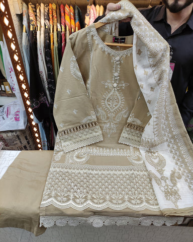 Three Piece Formals | Embroidered - Khumaar - Eid Special | Premium Cotton Lawn