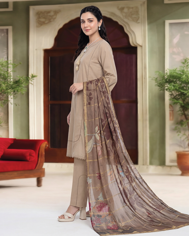 Digital Three Piece | Designer "Isola"- Eid Special | Premium Cotton Lawn