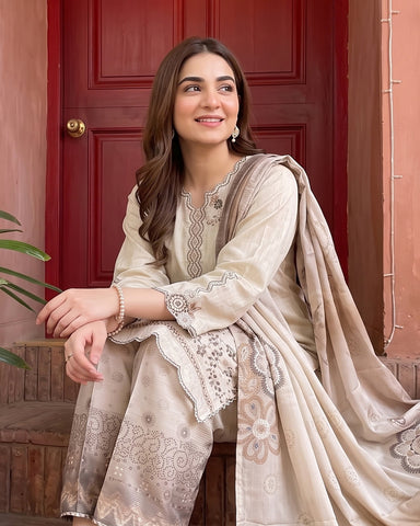 Nazik - Embroidered - Fancy Cotton Karandi