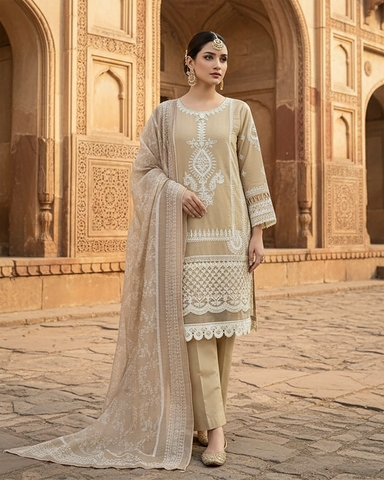 Three Piece Formals | Embroidered - Khumaar - Eid Special | Premium Cotton Lawn