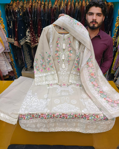 Marwa - Embroidered - Premium Winter Cotton