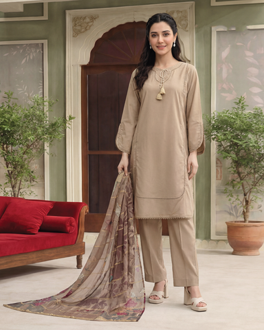 Digital Three Piece | Designer "Isola"- Eid Special | Premium Cotton Lawn