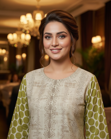 Designer Three Piece | Embroidered - Minahil | Premium Winter Cotton