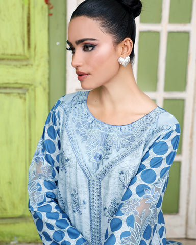 Designer Three Pieces | Polka Dots | Cambric