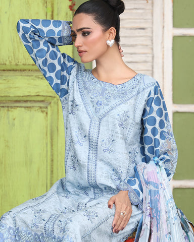 Designer Three Pieces | Polka Dots | Cambric