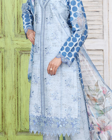 Designer Three Pieces | Polka Dots | Cambric