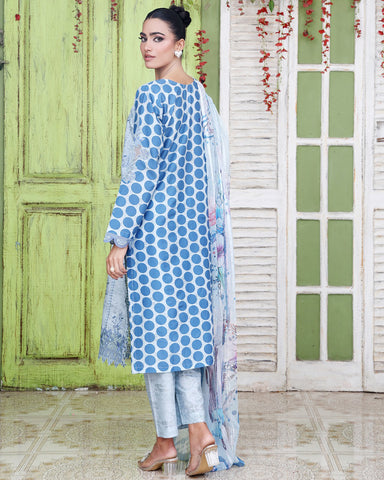 Designer Three Pieces | Polka Dots | Cambric