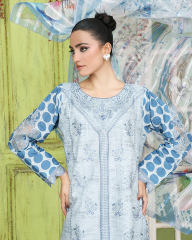 Designer Three Pieces | Polka Dots | Cambric