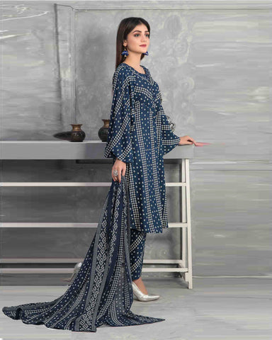 Designer Three Piece | Digital Printed | Chiffon Printed Dupatta