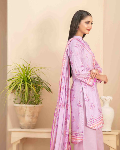 Digital Printed Three Piece | Designer "Rameen" | Premium Slub Lawn
