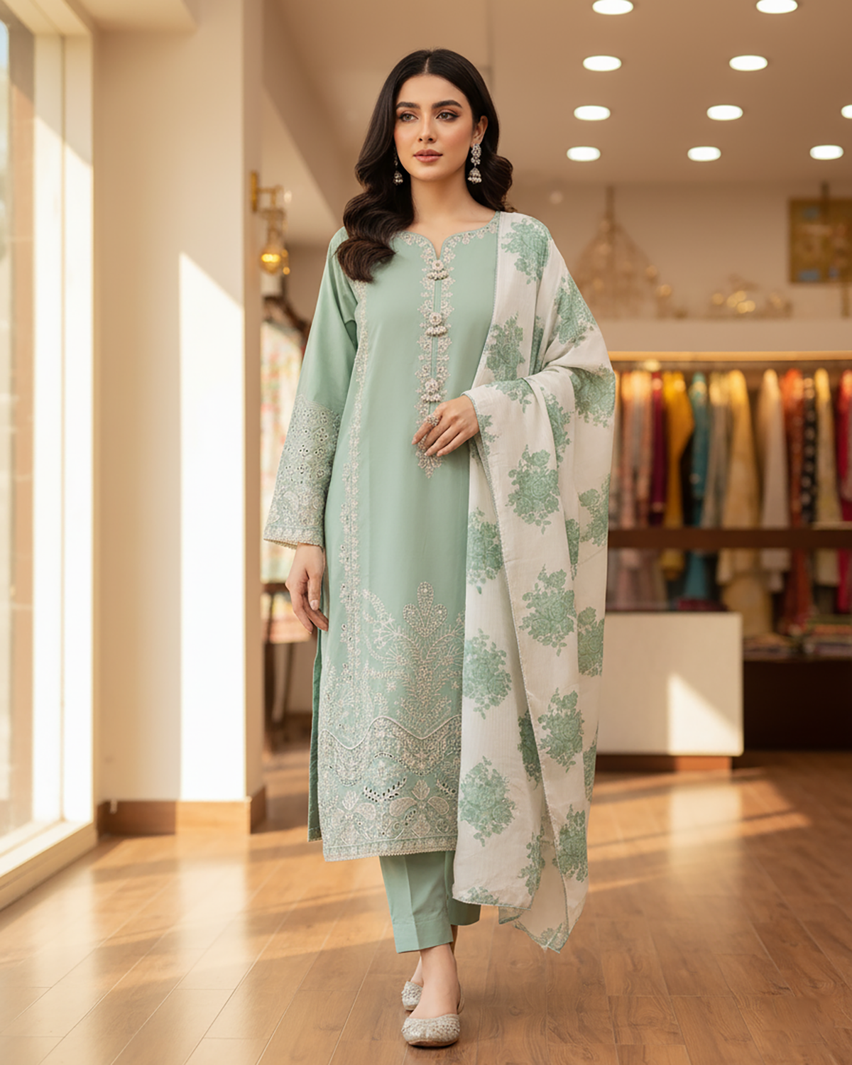 Designer Three Piece | Shahzadi | Premium Winter Cotton